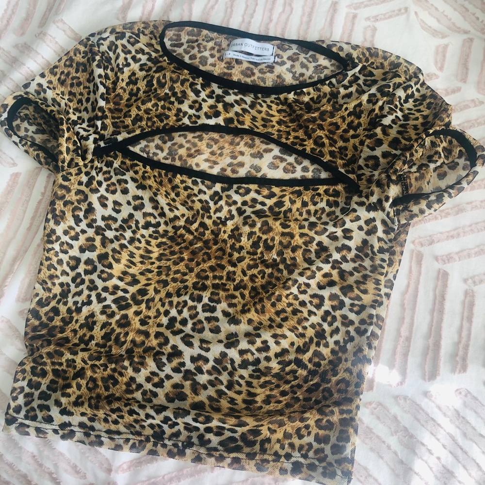 Leopard crop top